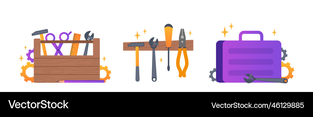 Construction repair tools set Royalty Free Vector Image