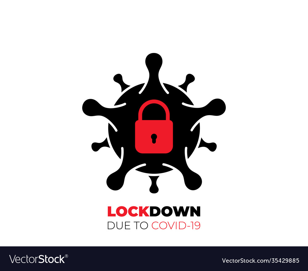 Coronavirus lockdown symbol pandemic Royalty Free Vector