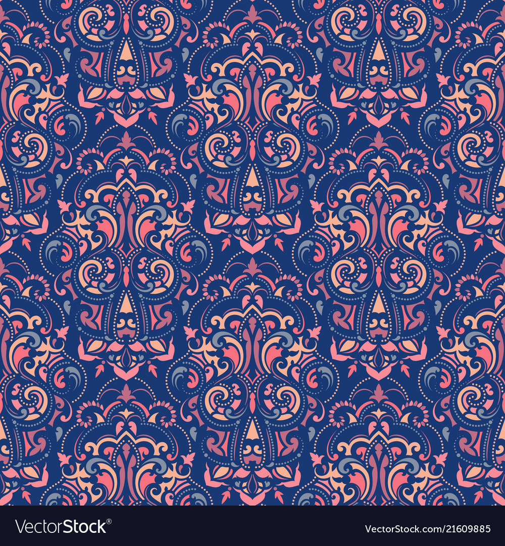 Damask seamless pattern vector image Damask seamless pattern