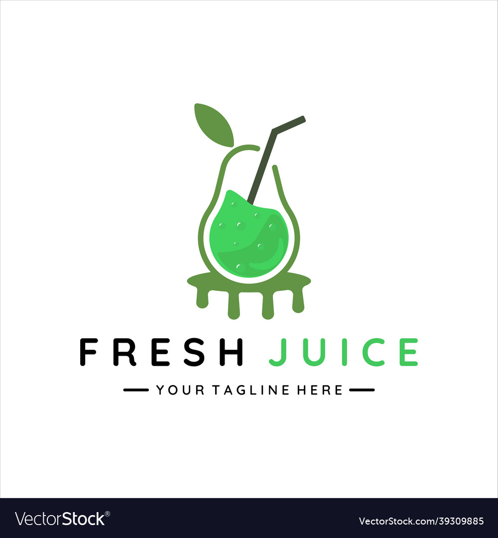 Fresh fruit juice logo template icon design