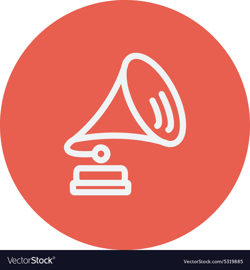 Gramophone thin line icon