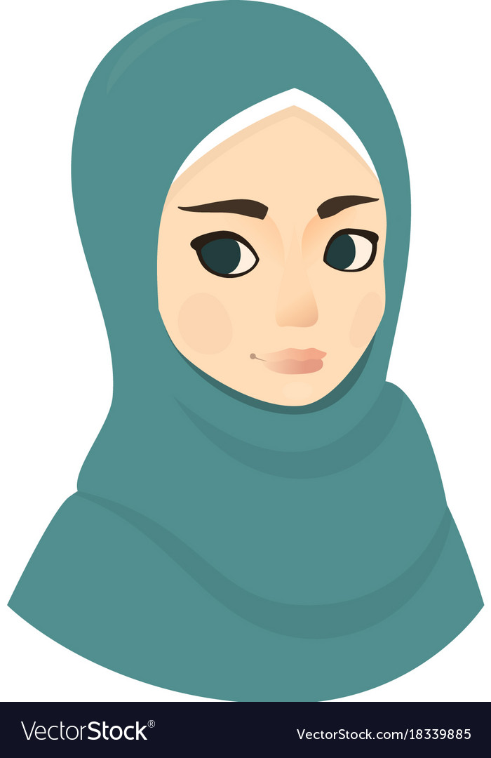 Portrait of muslim beautiful girl woman in hijab Vector Image