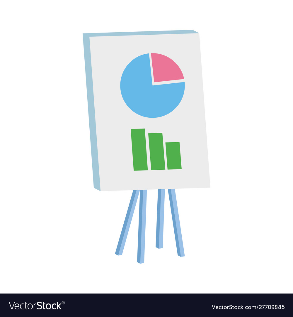 Presentation board with graphic chart