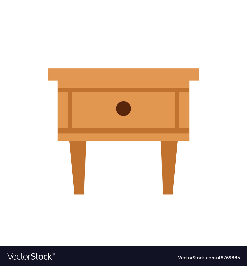 Side table with drawer end storage