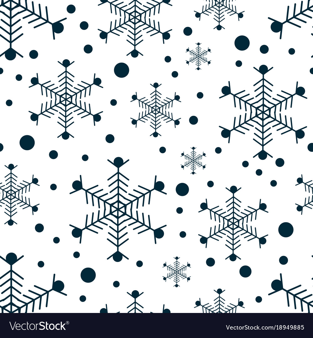 Snowflake seamless pattern