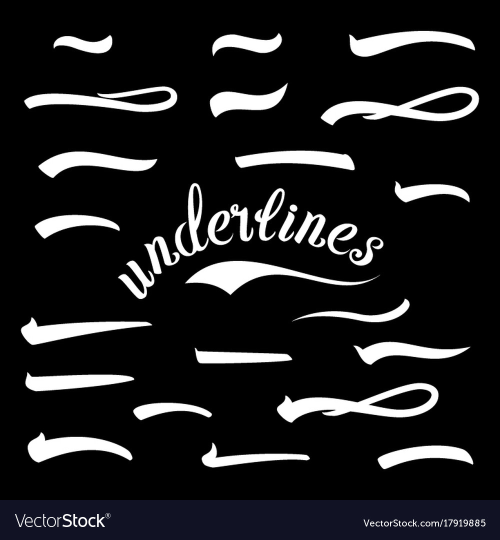 Download Underline set vintage underlines important Vector Image