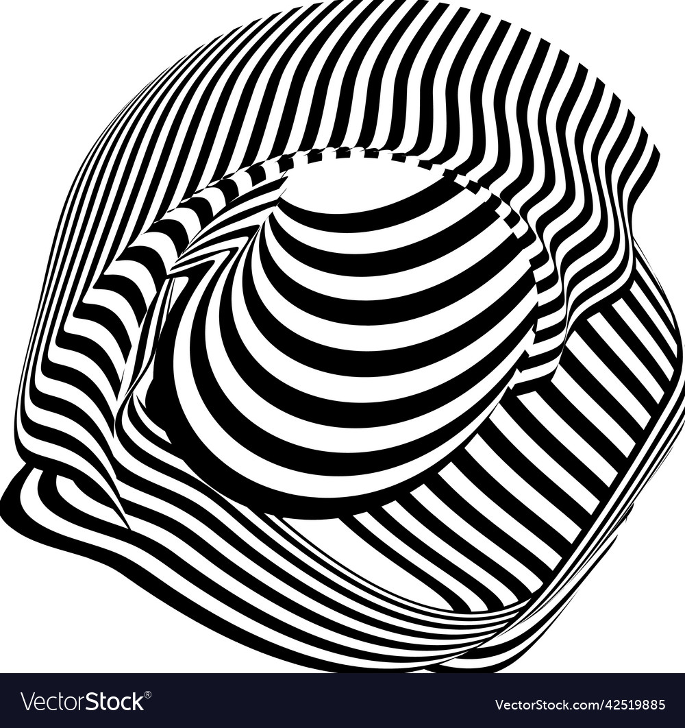 Waving flag as a brush stroke with zebra texture vector image Waving flag as a brush stroke with zebra texture