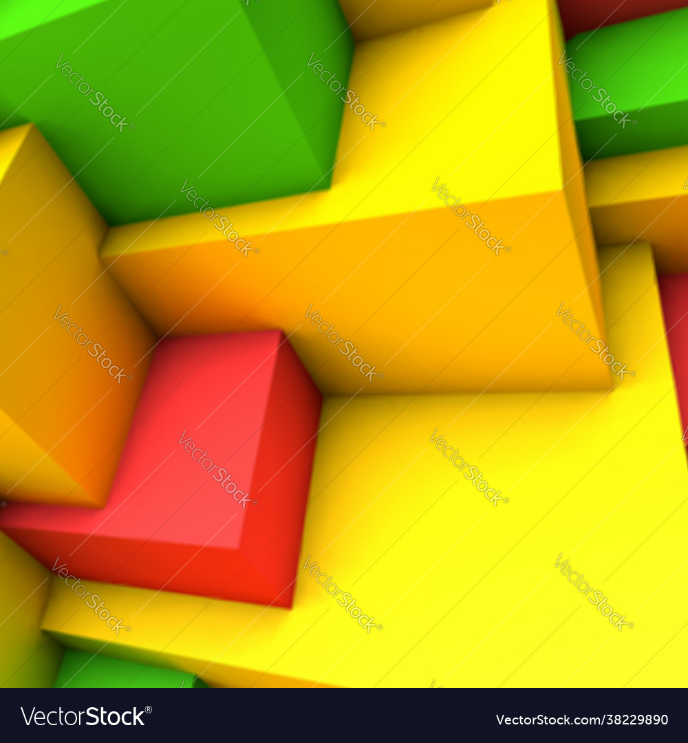 Abstract background with colorful cubes vector image Abstract background with colorful cubes