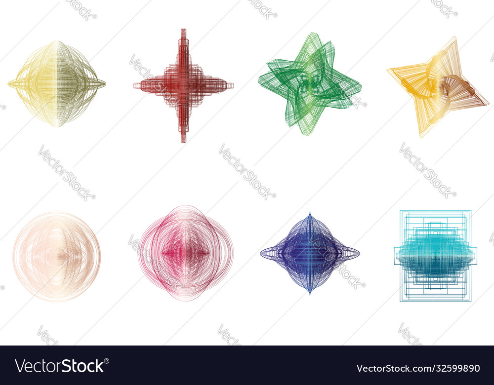 Abstract guilloched object color isolated