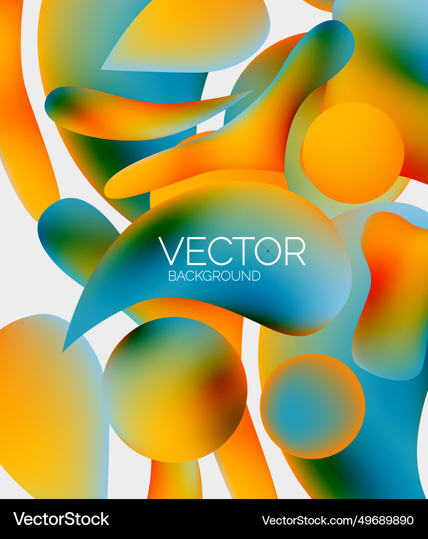 Abstract liquid bubble background Royalty Free Vector Image