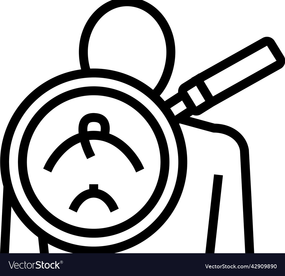 Armpits researching line icon