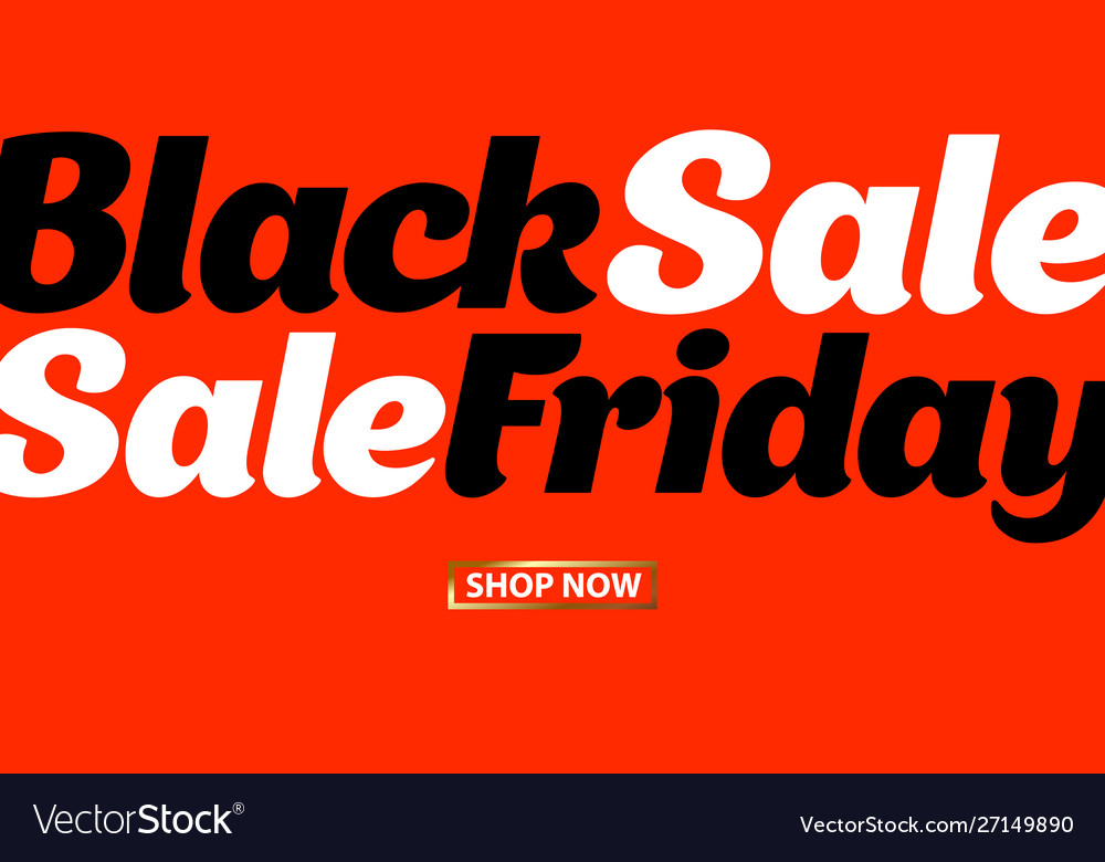 Banner black friday sale poster on an orange