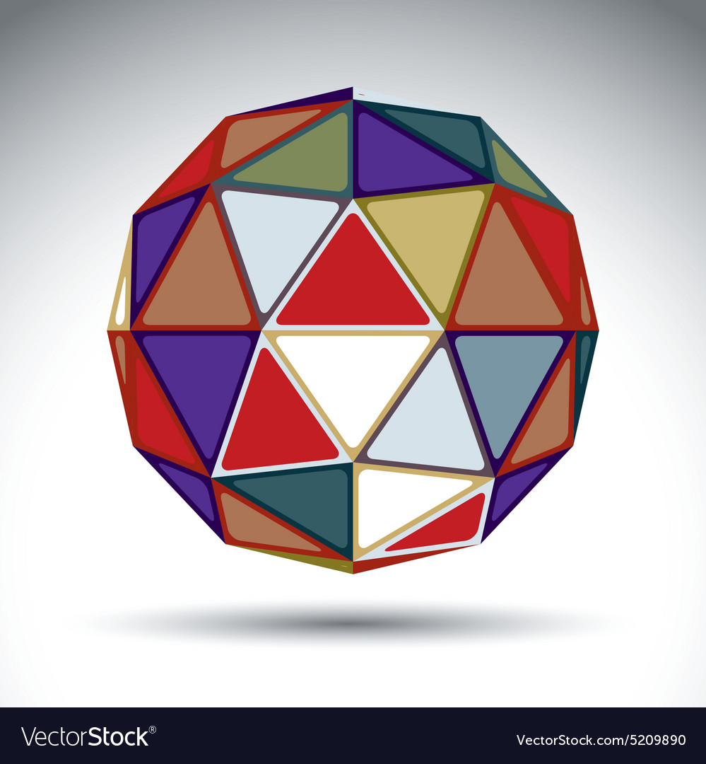 Bright abstract spherical object with kaleidoscope