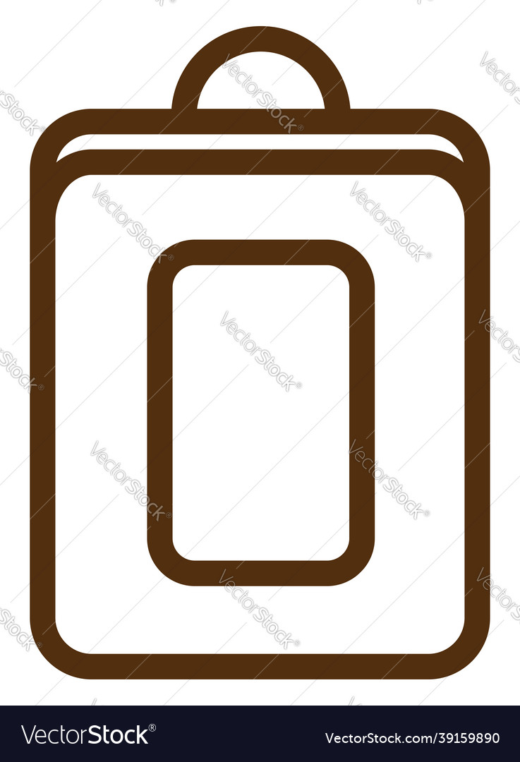 Brown lunch bag on a white background