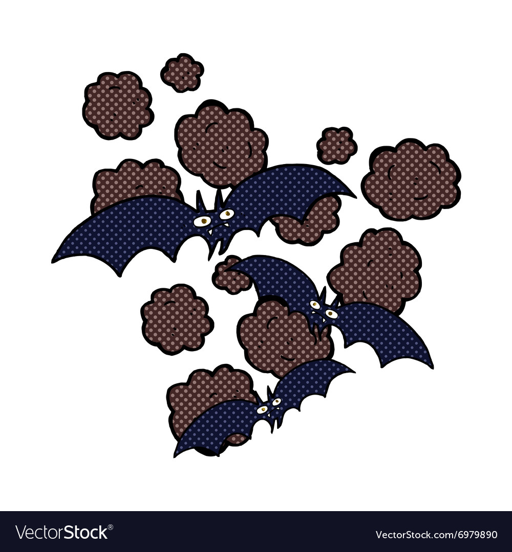 Comic cartoon vampire bats