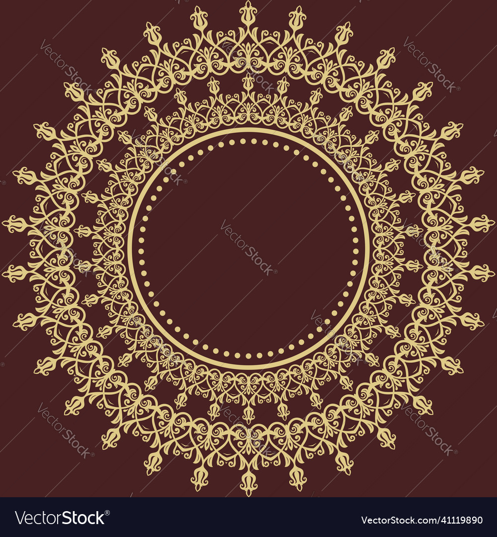 Damask background with arabesques Royalty Free Vector Image