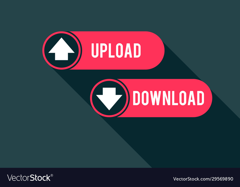 Download and upload buttons useful for web design
