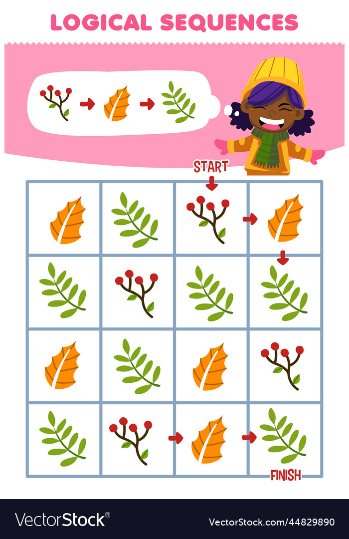 Education game for children logical sequence help