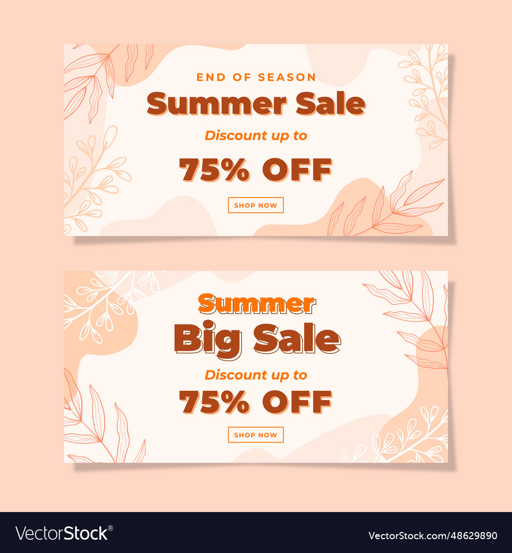 End of season summer banner template