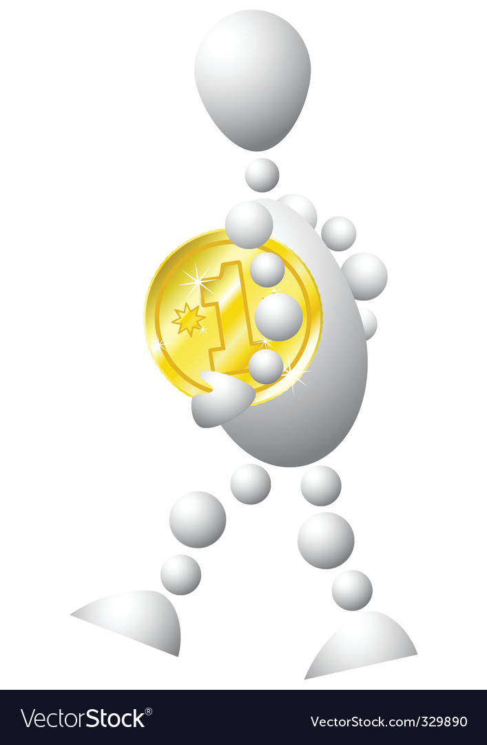 Man with golden coin