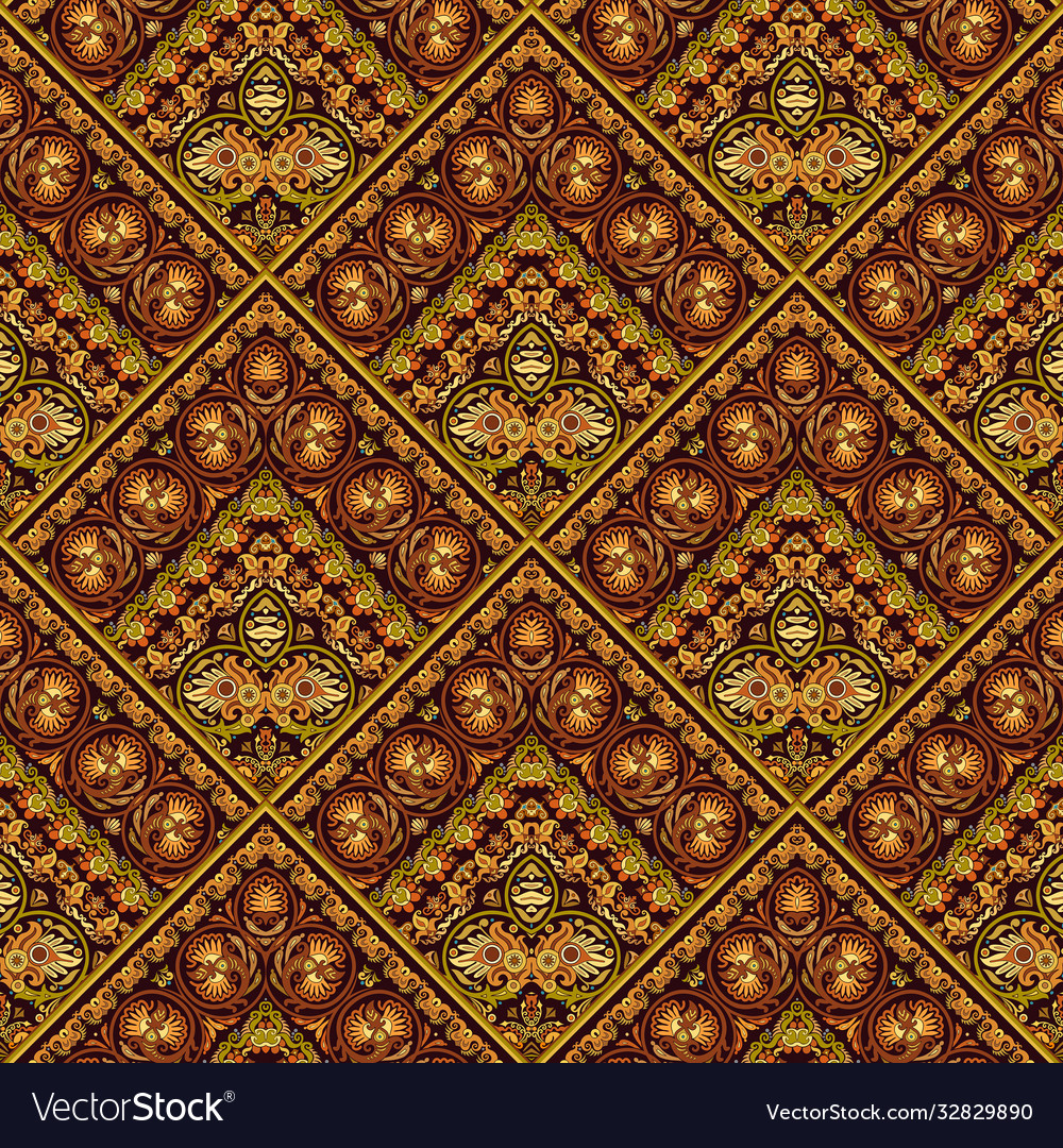 Nature patch pattern mosaic background vector image Nature patch pattern mosaic background