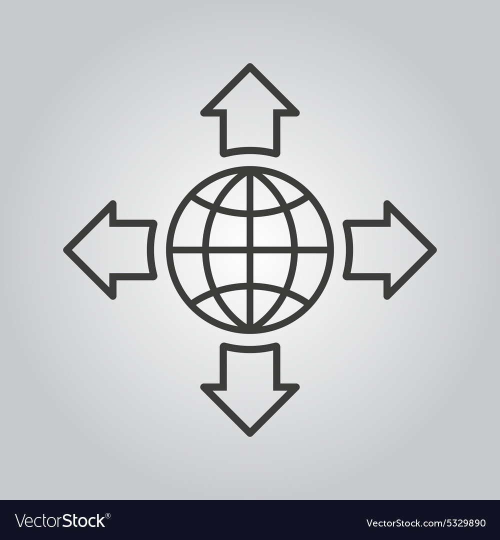 Navigation icon location symbol flat