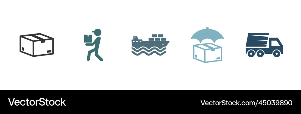 Package courier ship by sea parcel insurance Vector Image