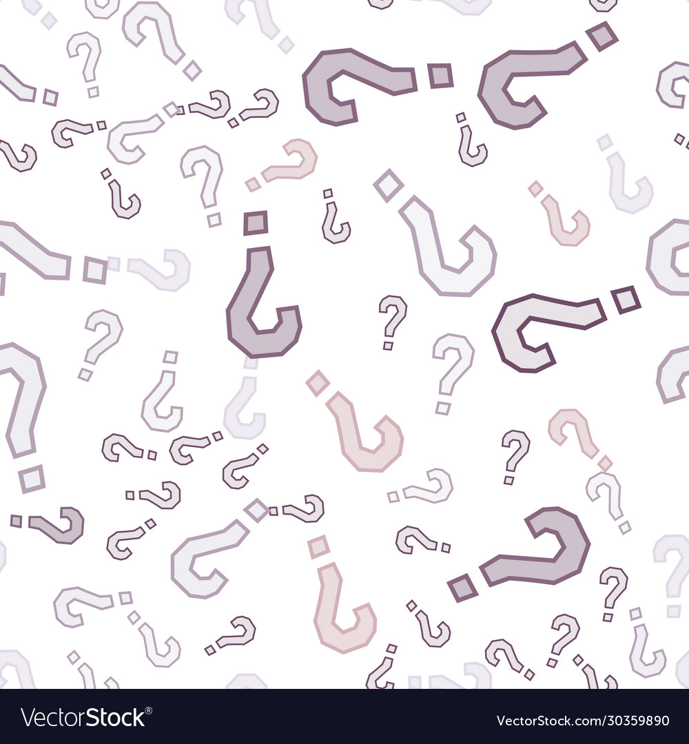 Quiz seamless pattern question marks doubt faq