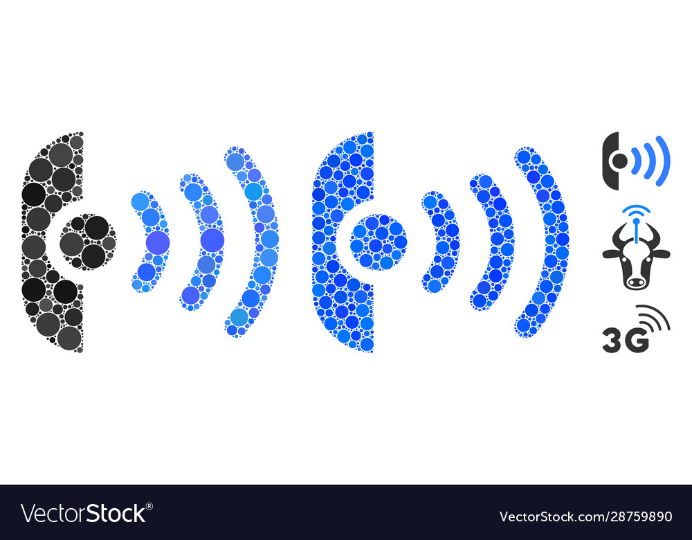 Radio sensor composition icon spheric items