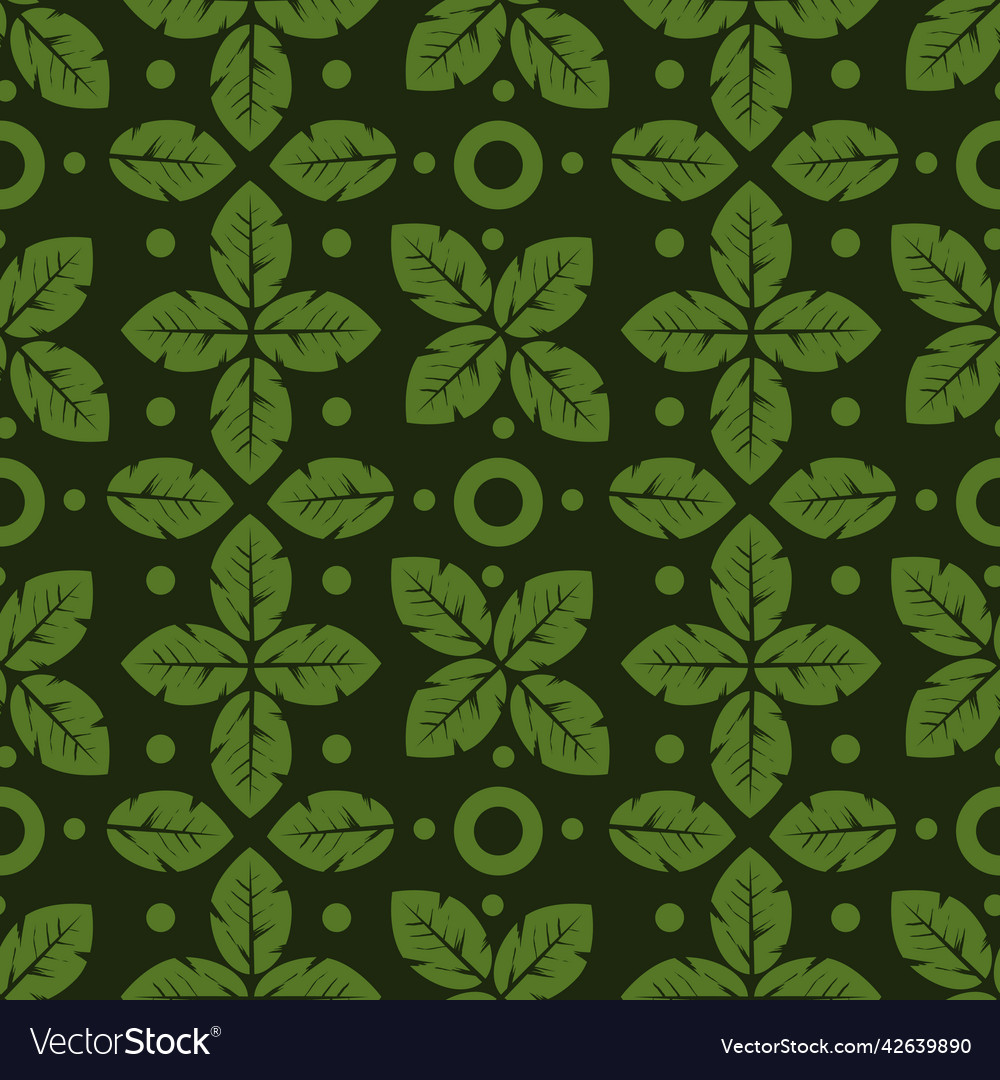 Seamless pattern with leaf