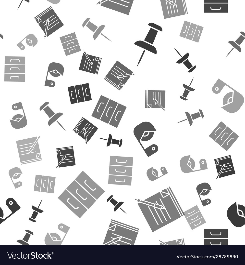 Set push pin blank notebook and pen scotch vector image Set push pin blank notebook and pen scotch