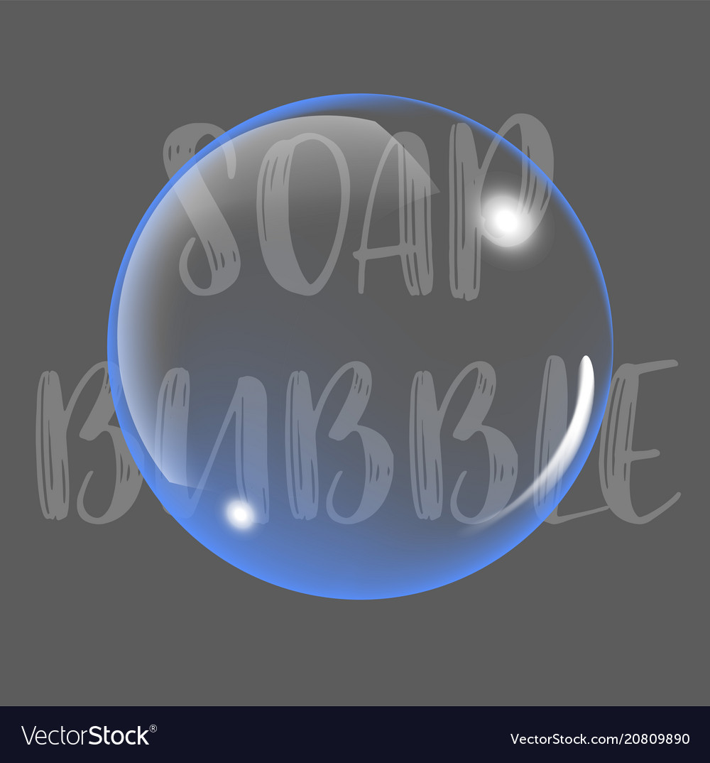 Soap bubble background with text vector image Soap bubble background with text