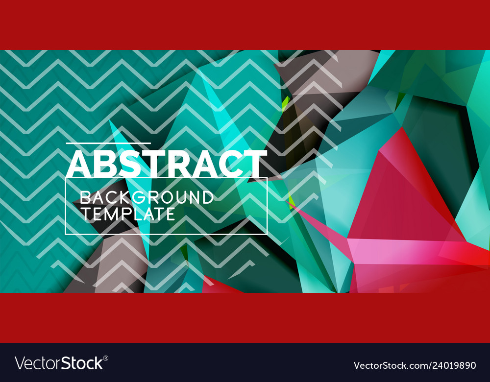 Triangular low poly background design vector image Triangular low poly background design