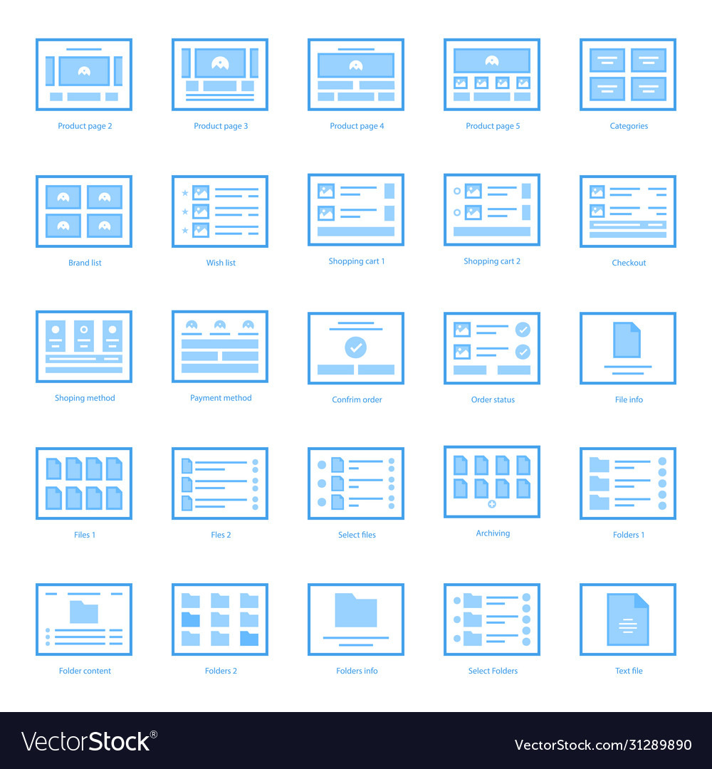 Web interface icons pack