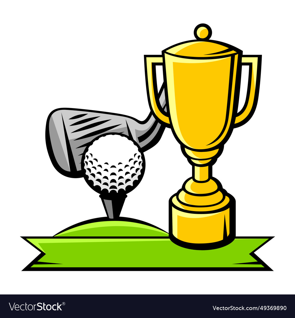 With golf items sport club image Royalty Free Vector Image