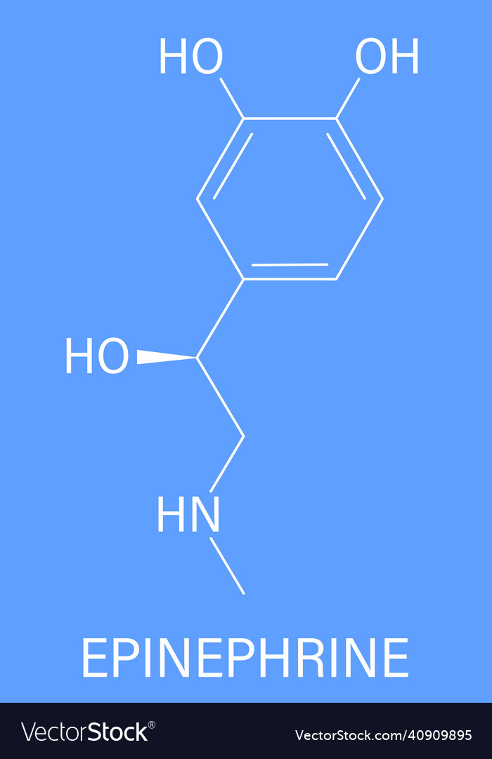 Adrenaline or adrenalin epinephrine molecule