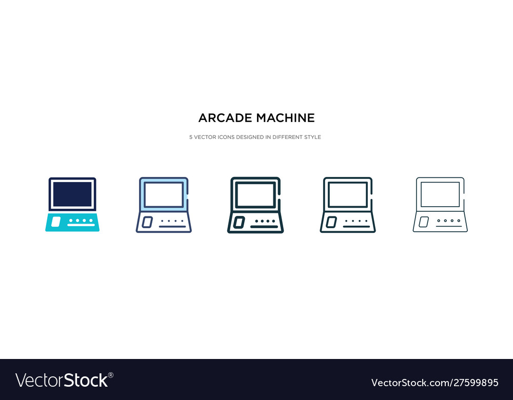 Arcade-Maschine-Ikone in verschiedenen Stil zwei