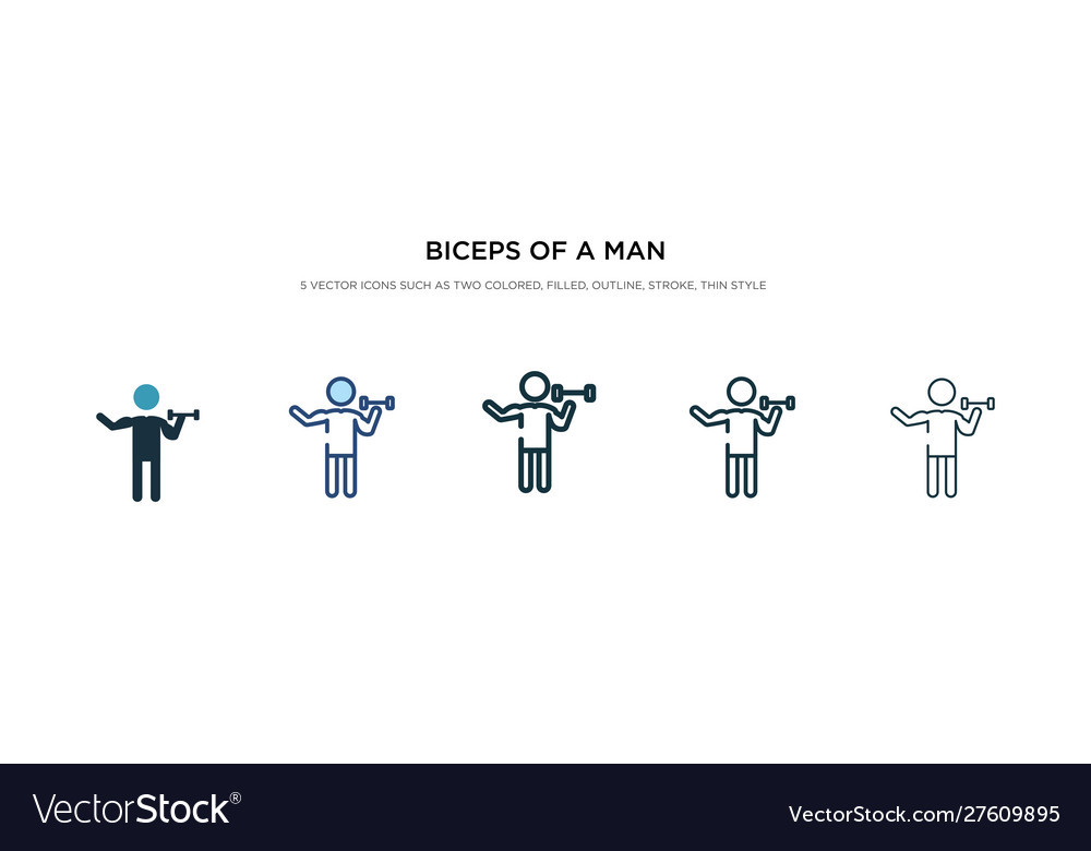 Biceps Man Icons - Diverse Styles