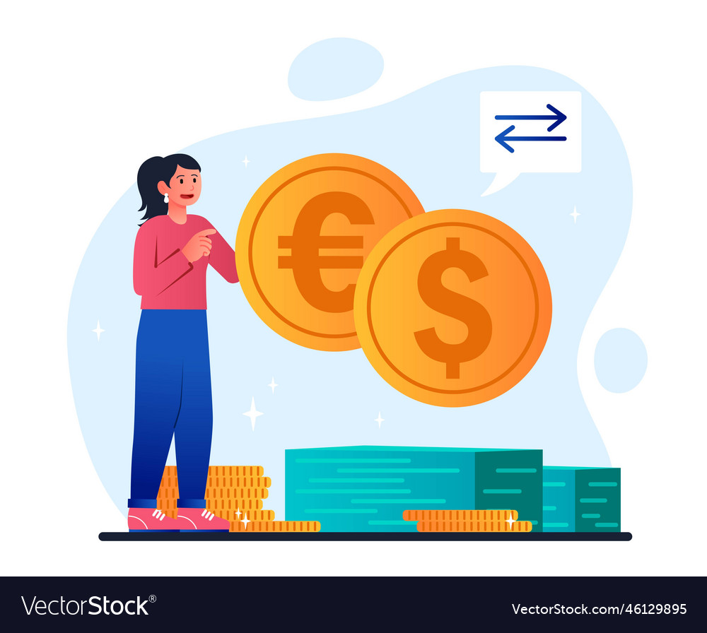 Currency trading concept Royalty Free Vector Image