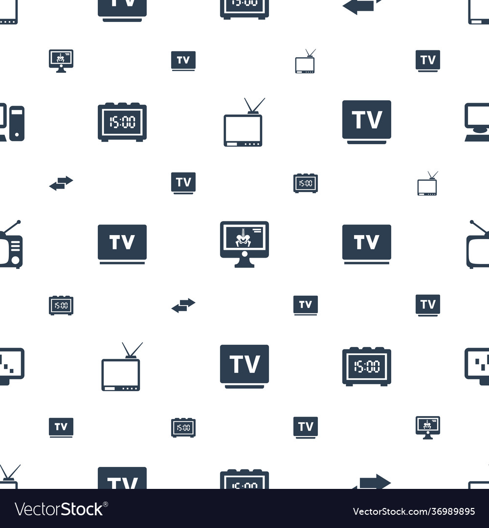 Display icons pattern seamless white background