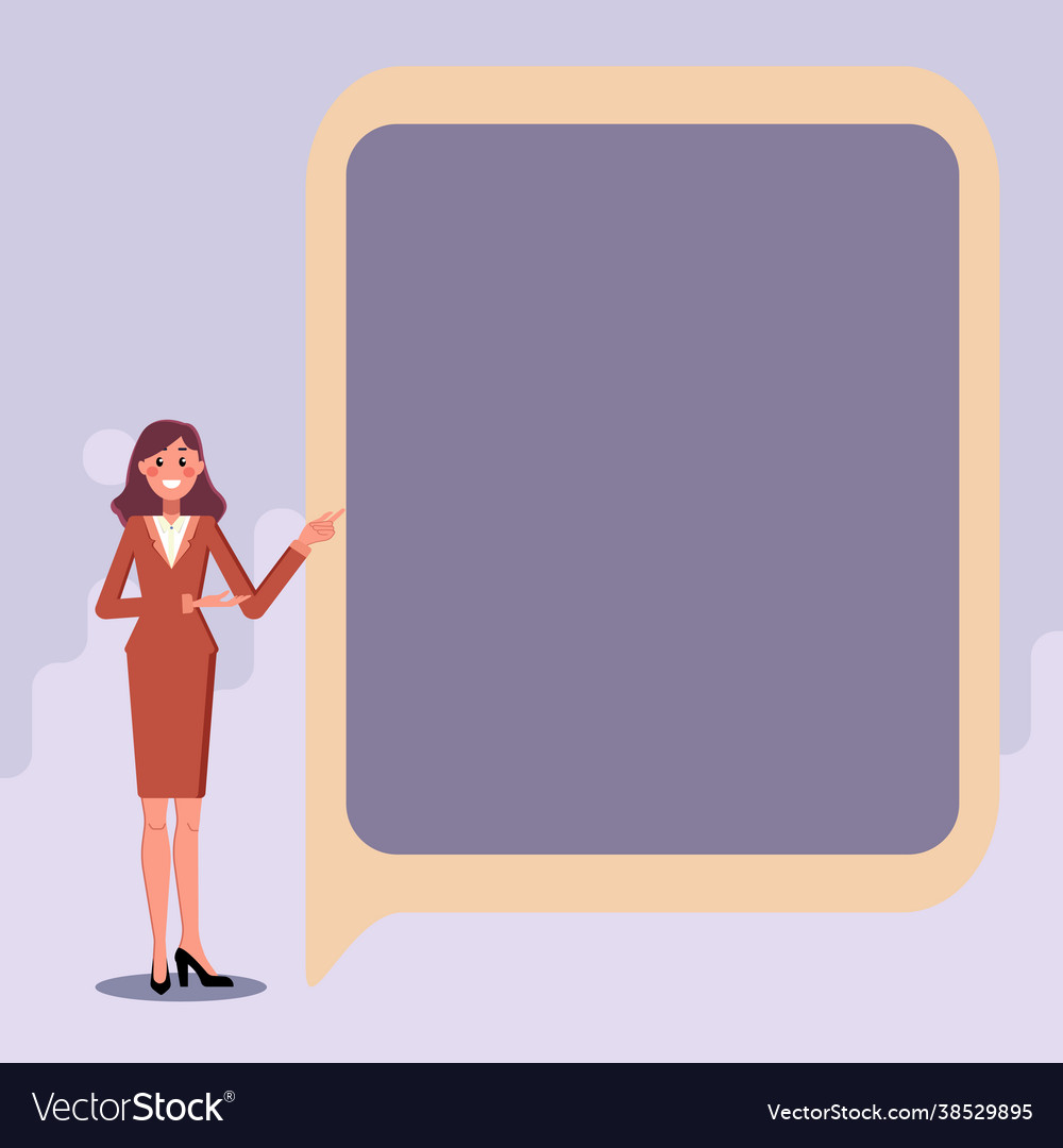Displaying important informations presentation vector image Displaying important informations presentation