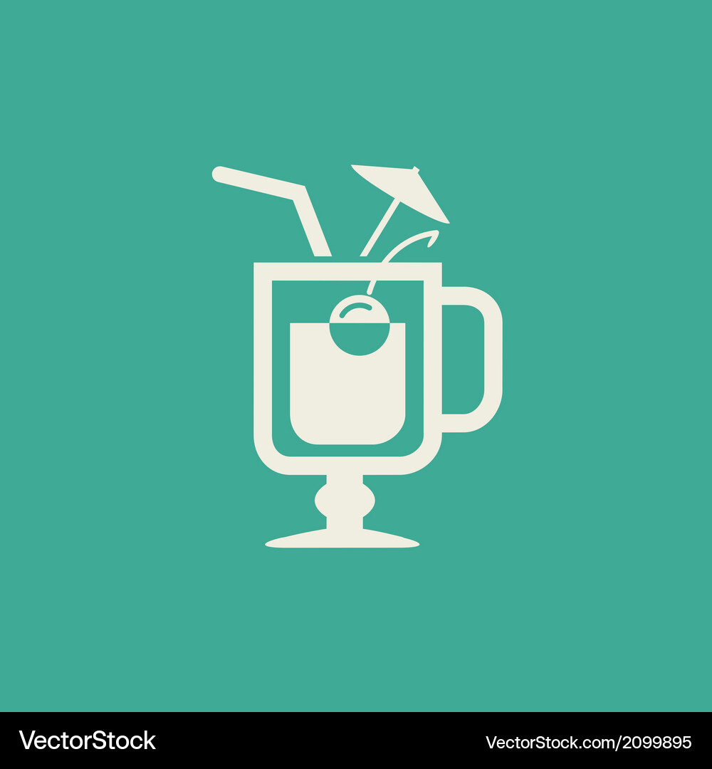 Drink flat icon Royalty Free Vector Image - VectorStock