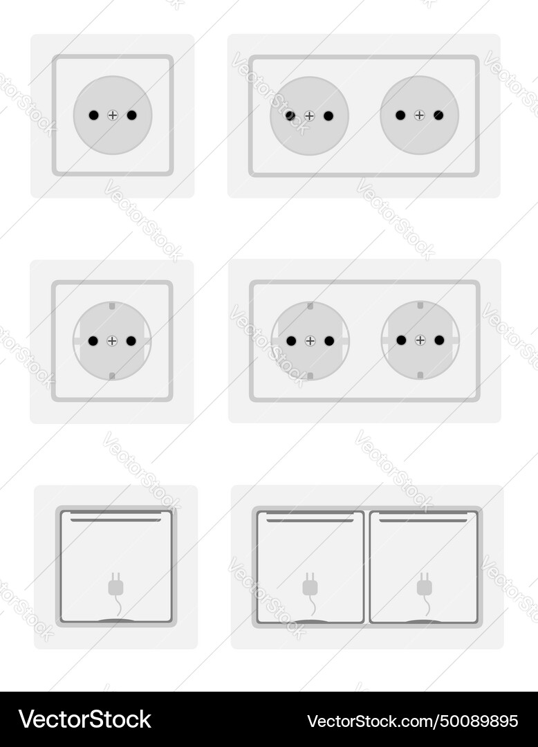 Electrical socket outlet for indoor electricity – Royalty-Free Vector ...