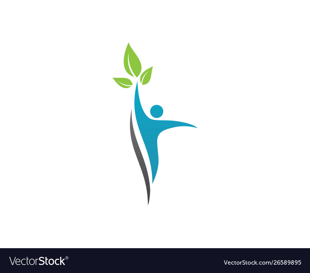 Healthy life people logo template Royalty Free Vector Image