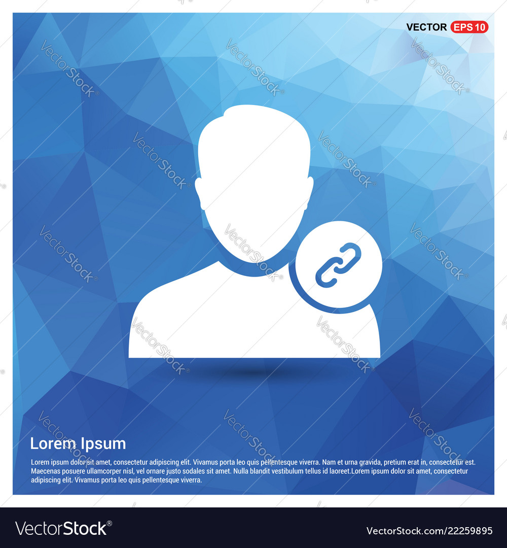 Link attach user icon vector image Link attach user icon