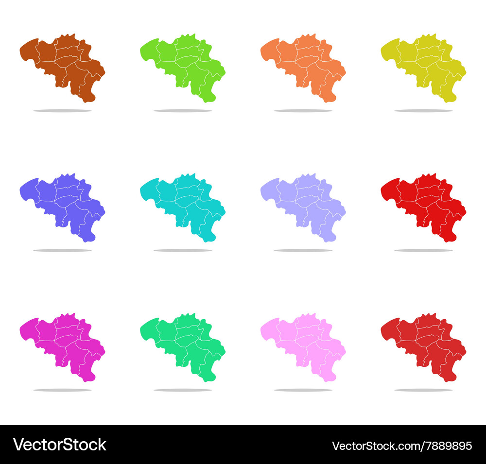 Map belgium Royalty Free Vector Image - VectorStock