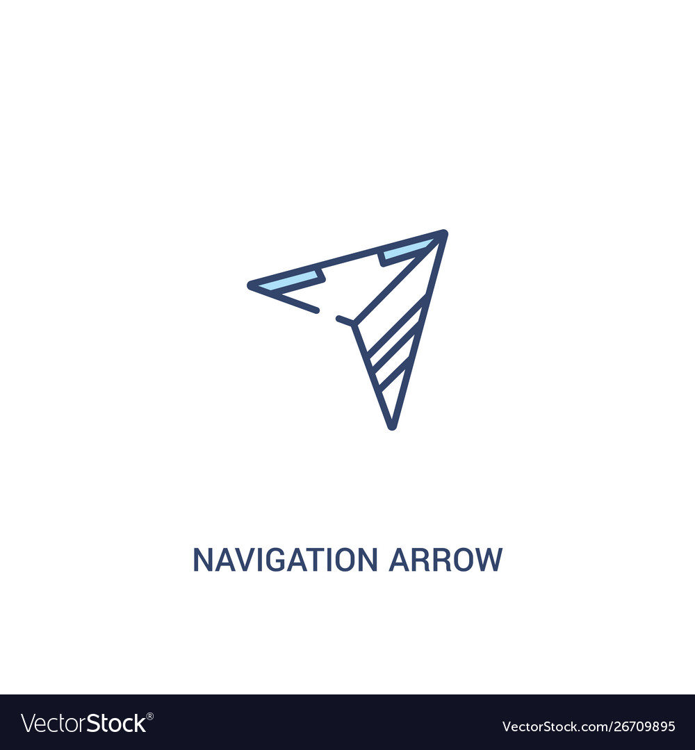 Navigation arrow concept 2 colored icon simple vector image Navigation arrow concept 2 colored icon simple
