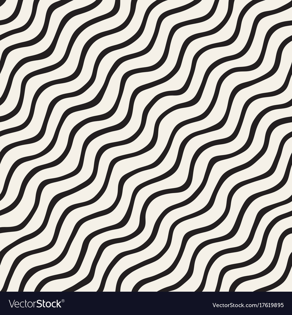 Seamless pattern with hand drawn waves abstract