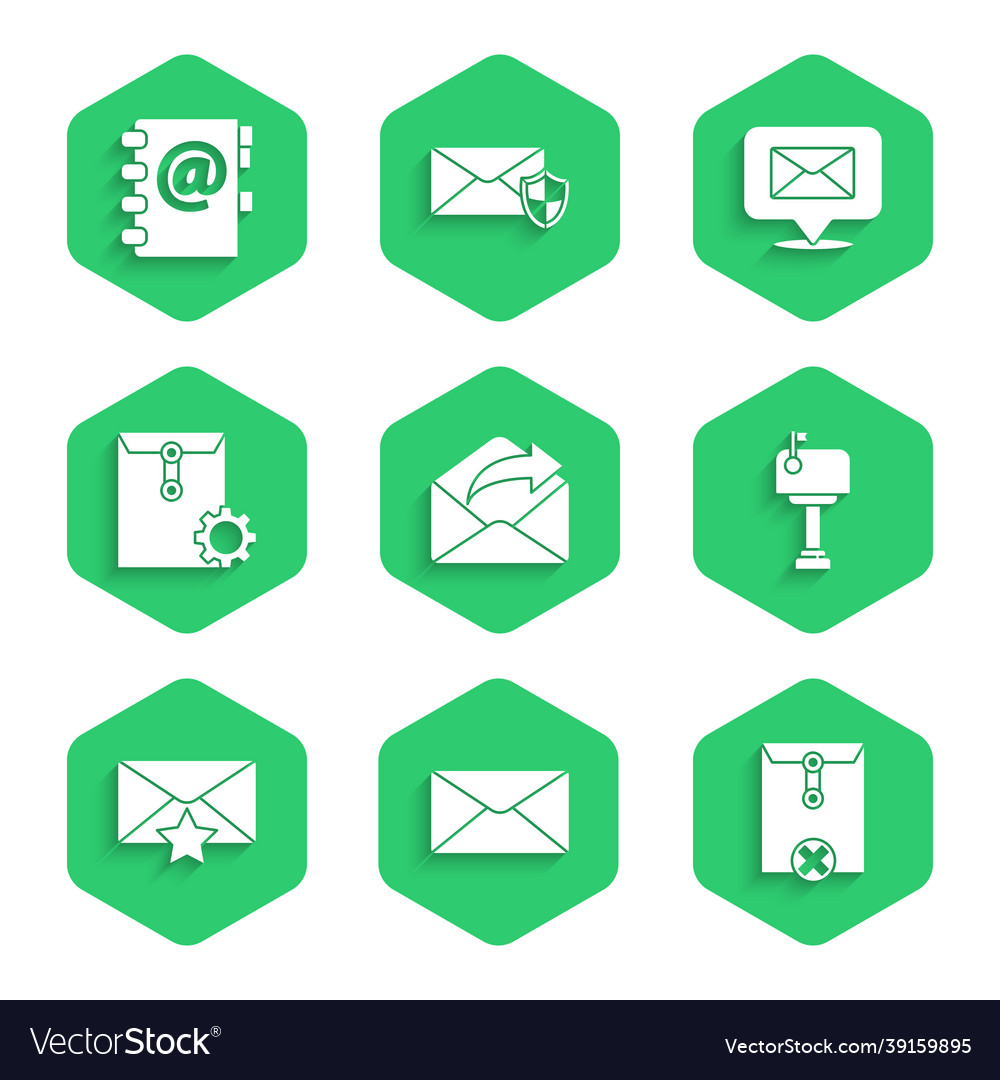 Set outgoing mail envelope delete vector image Set outgoing mail envelope delete