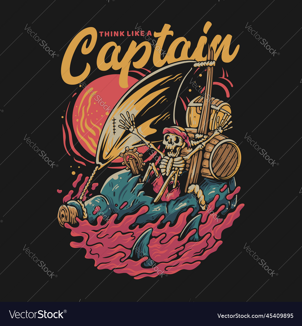 captain t shirt design